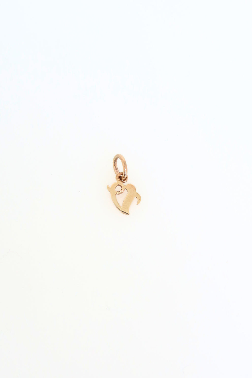 'V' Micro Initial Pendant