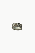 Honu + Plumeria HH Silver Ring in Size 12