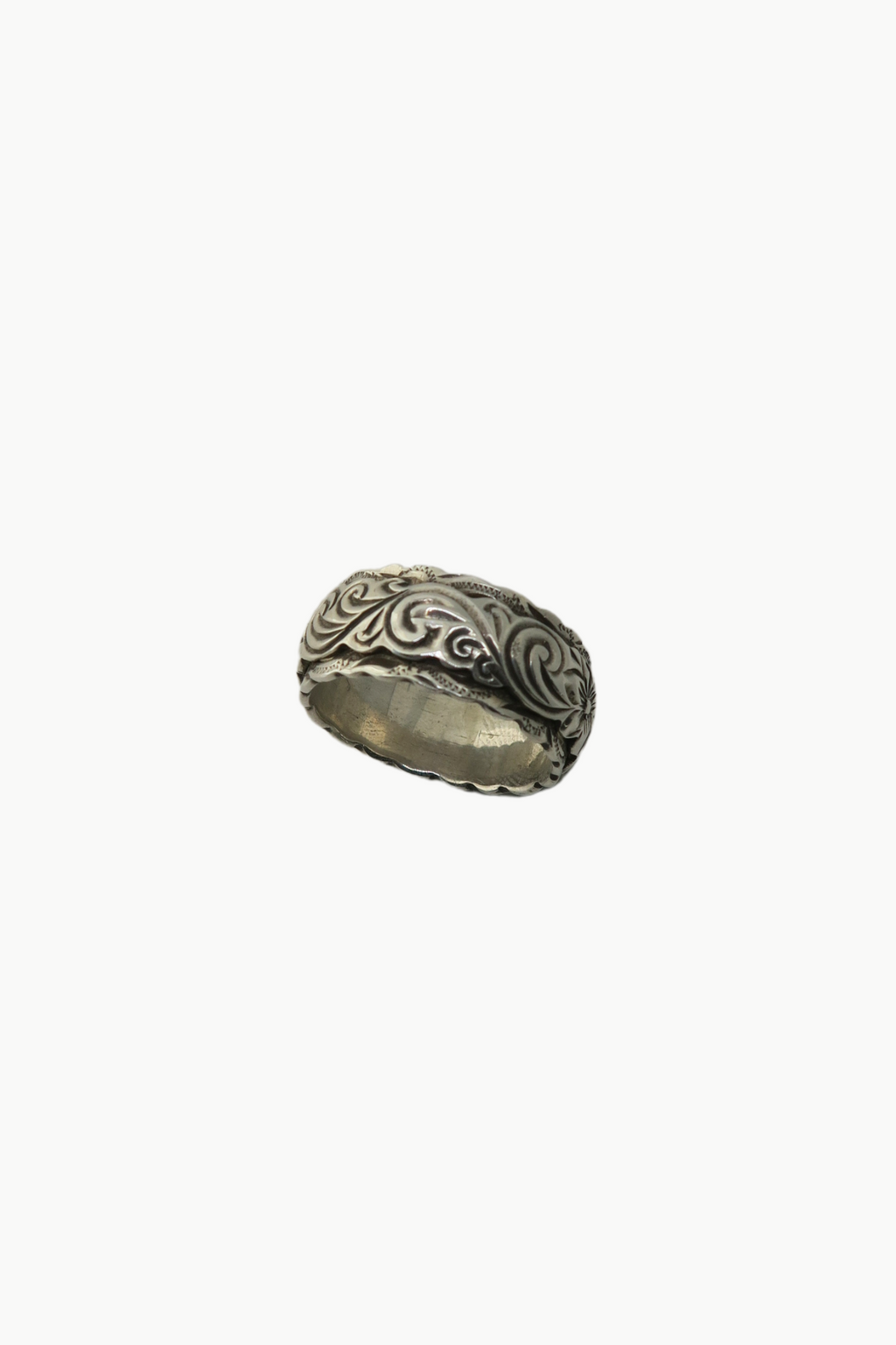 Honu + Plumeria HH Layered Silver Ring - Size 14