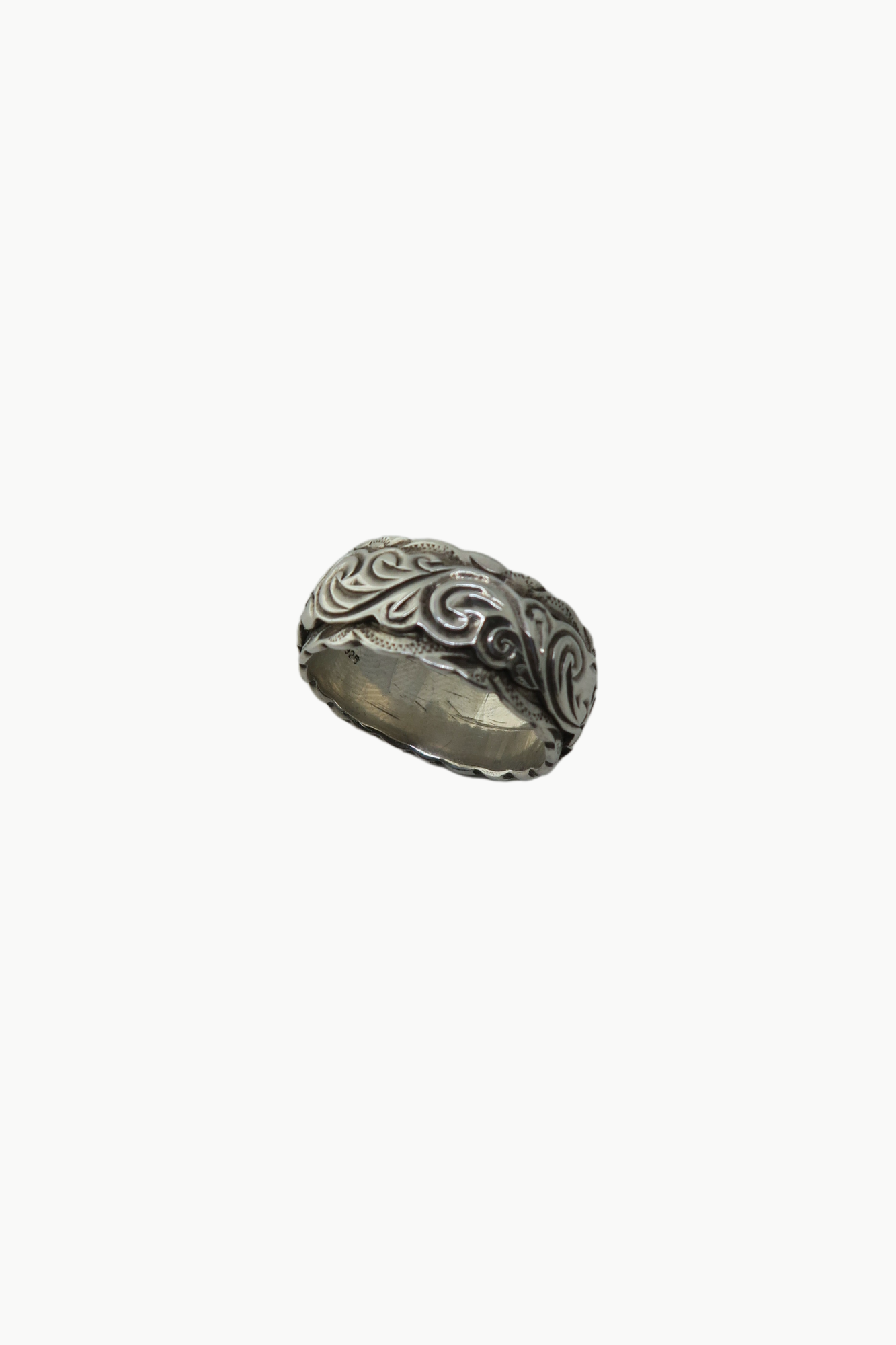 Honu + Plumeria HH Layered Silver Ring - Size 14