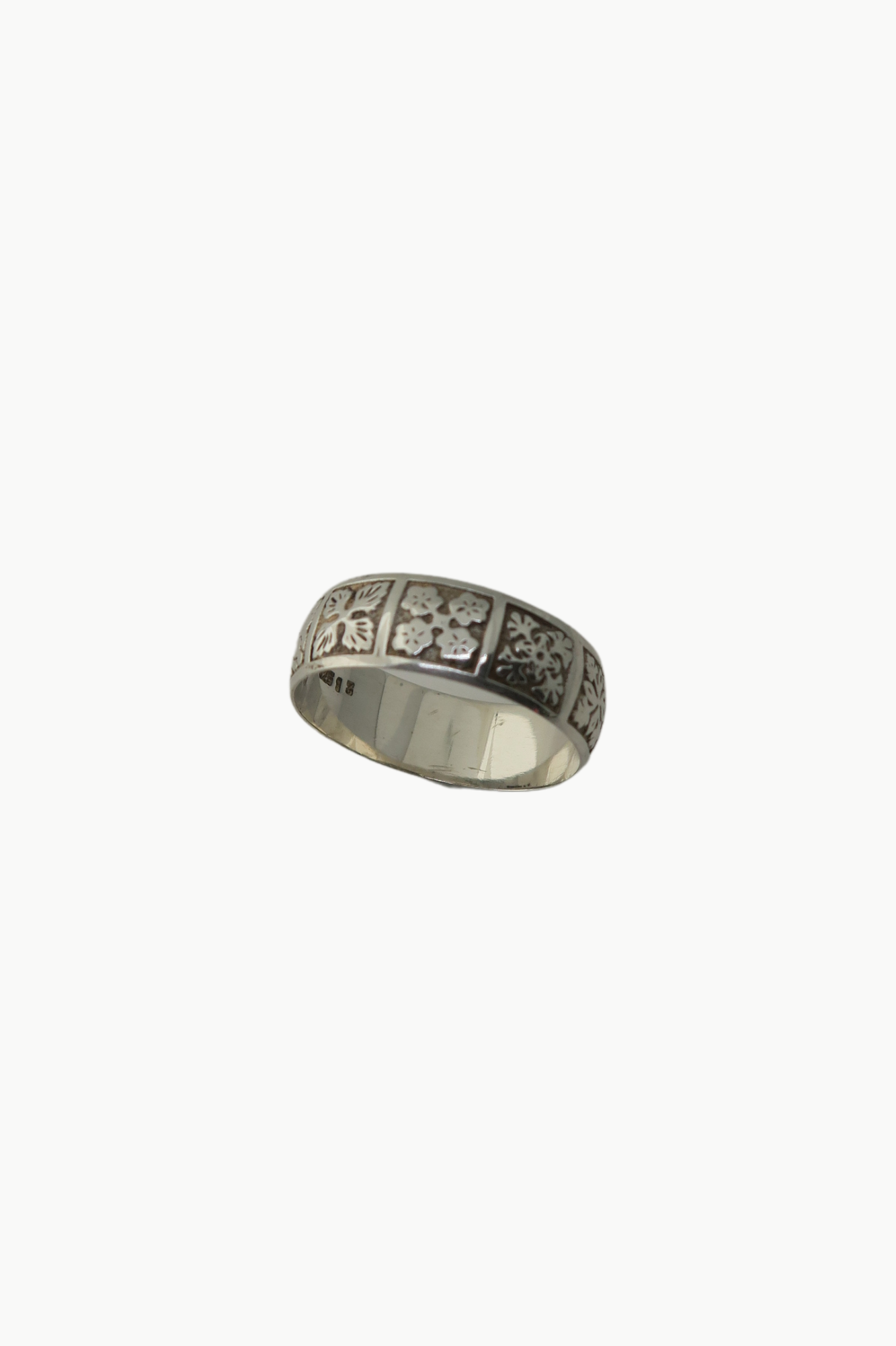Hawaiian Quilt SS Ring in Size 13