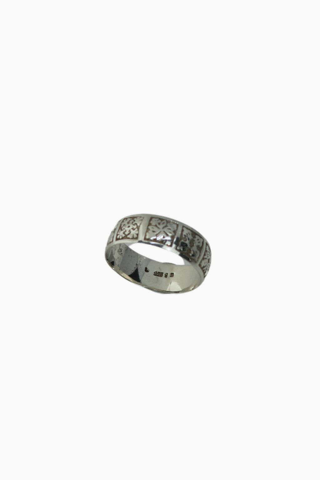 Hawaiian Quilt SS Ring in Size 13
