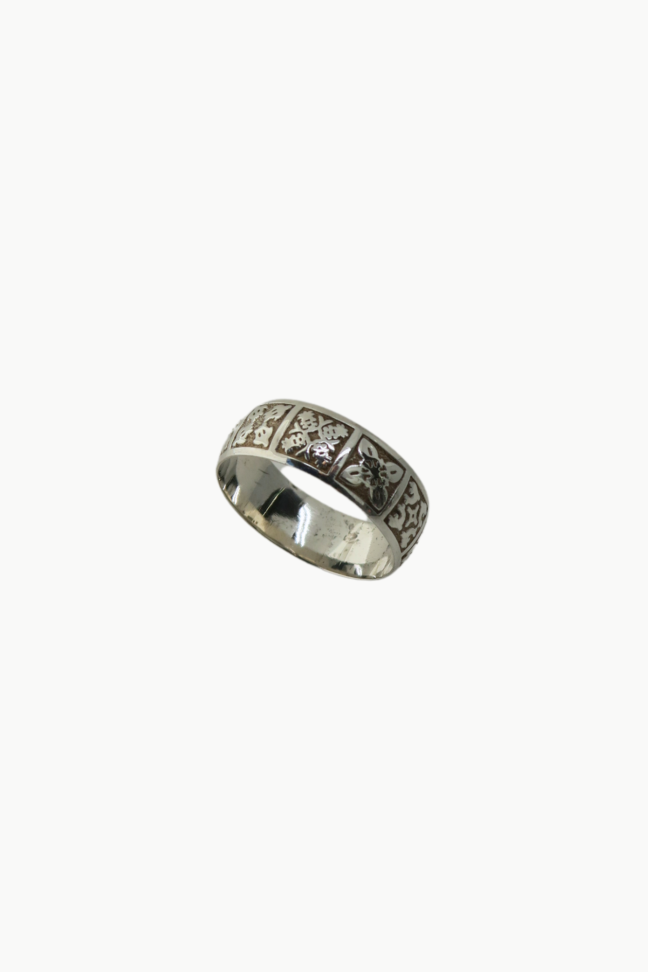 Hawaiian Quilt SS Ring in Size 13