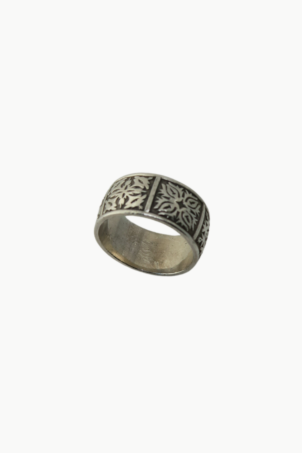 Hawaiian Quilt SS Ring in Size 8.5
