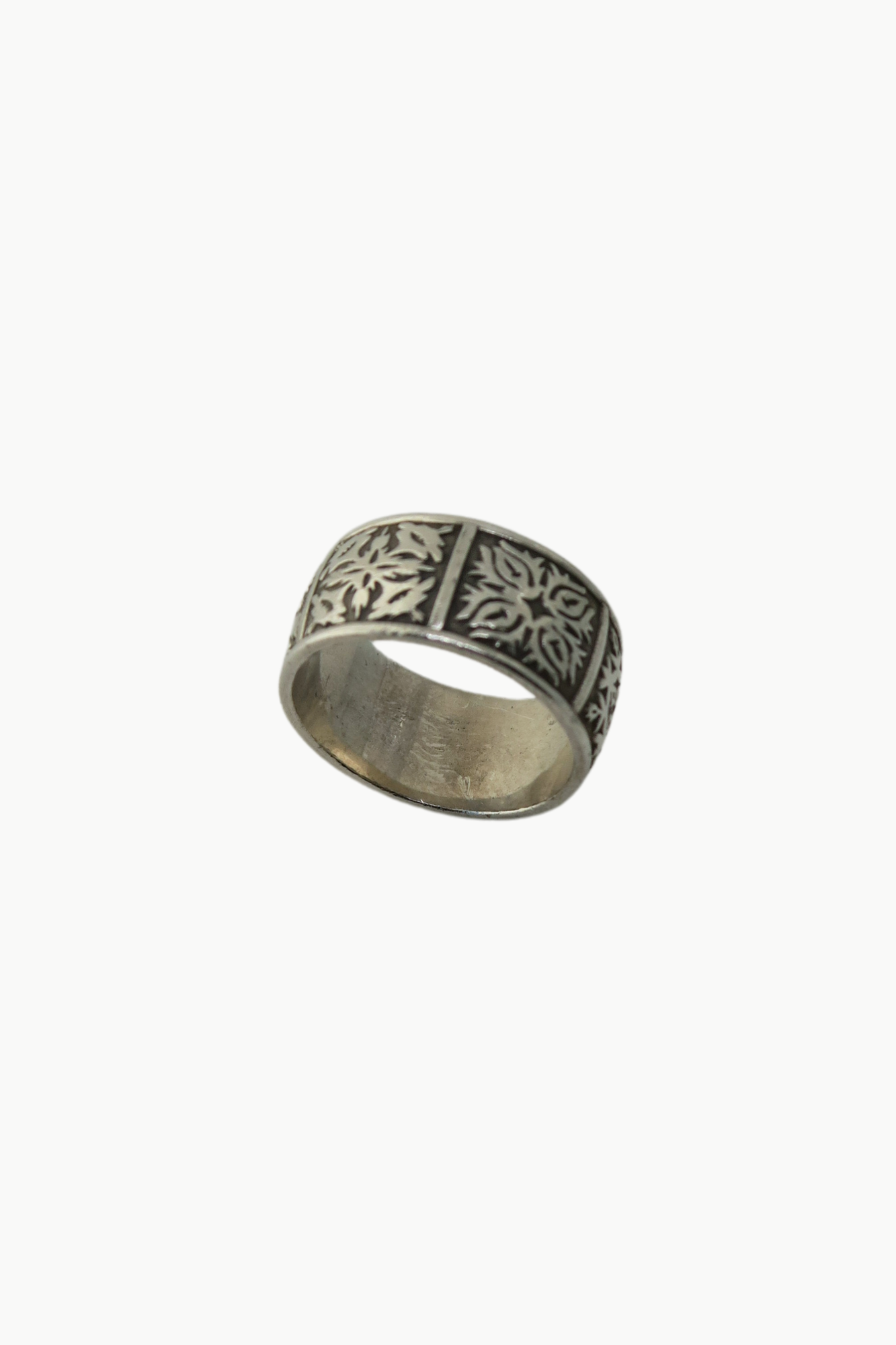Hawaiian Quilt SS Ring in Size 8.5