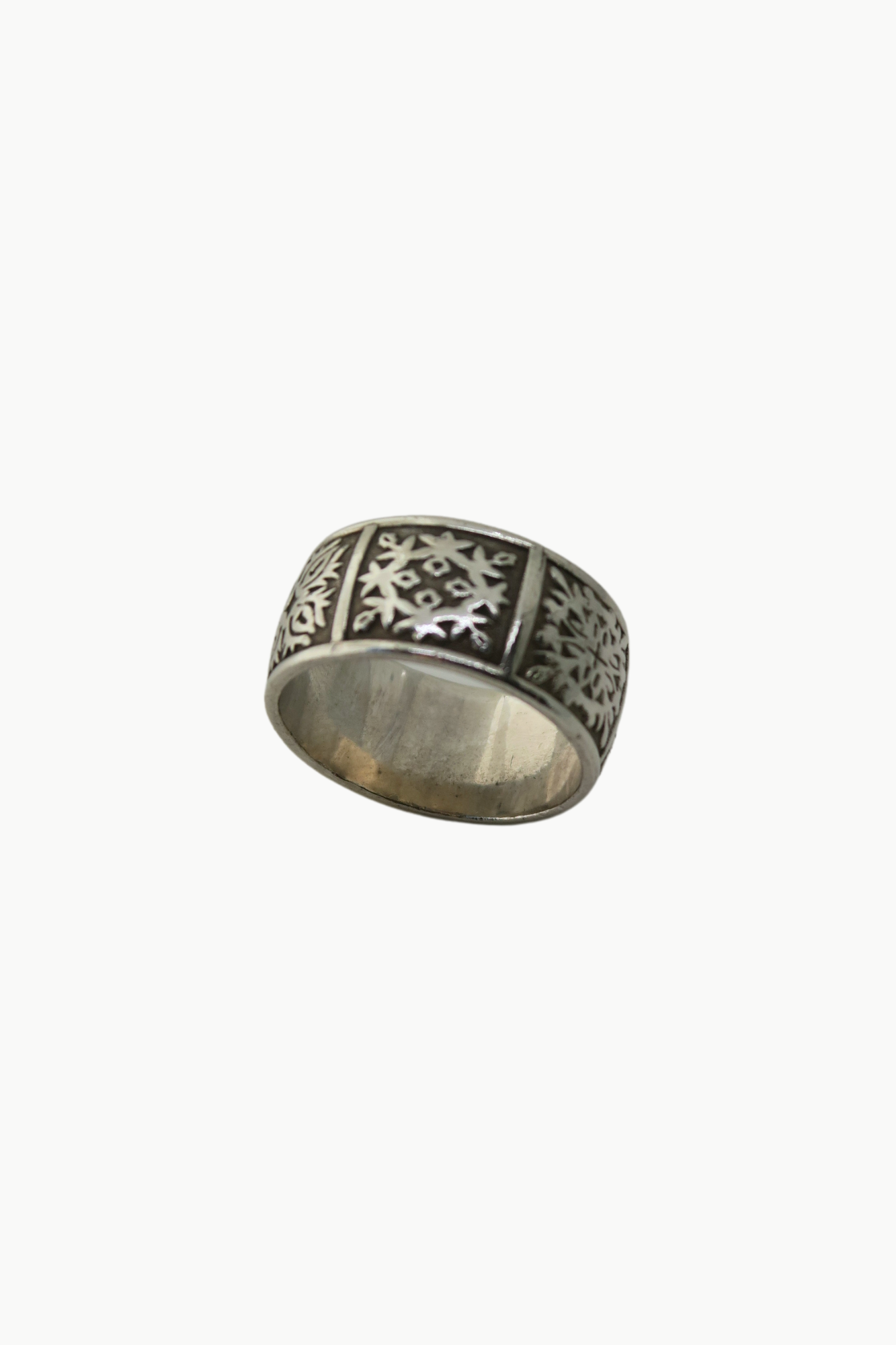 Hawaiian Quilt SS Ring in Size 8.5