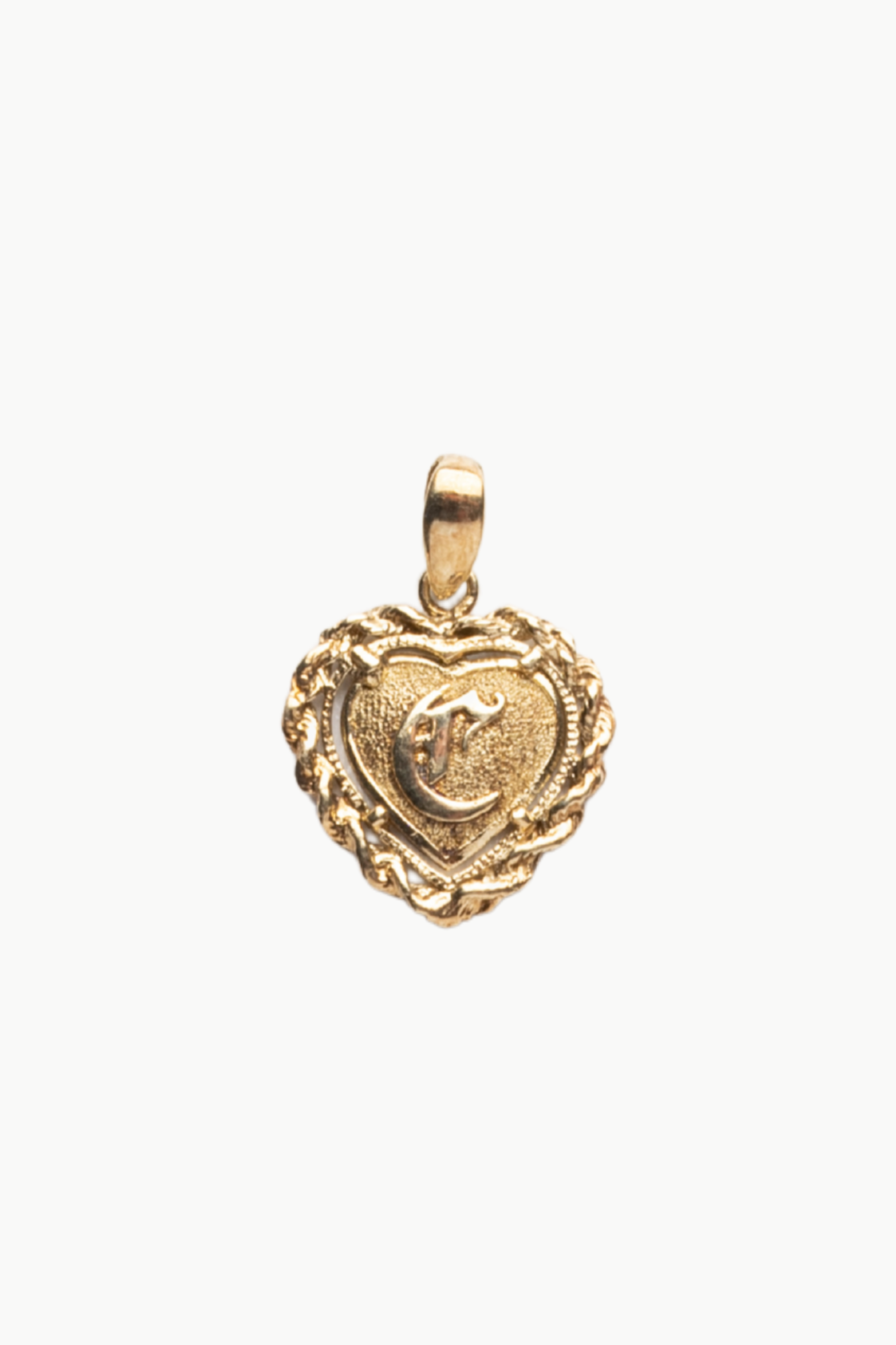 Braided Old English Initial Pendant