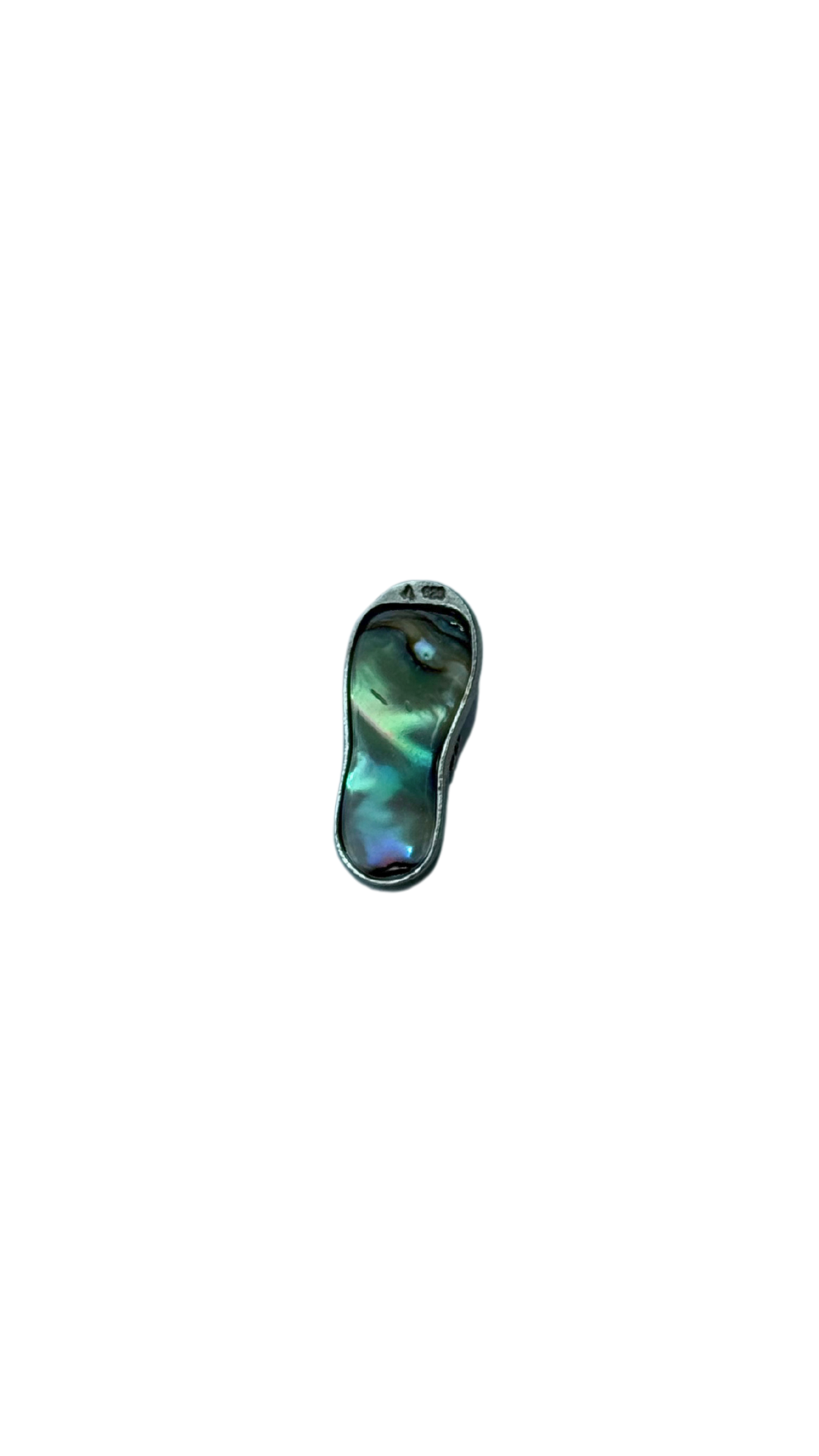 Abalone Shell Slippah Pendant with Plumeria