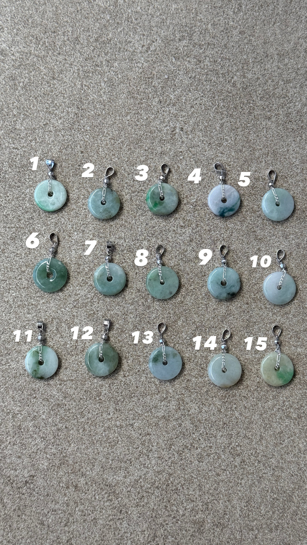 Wu Yong Ke Jade Donut Pendant - Assorted Colors Ver.