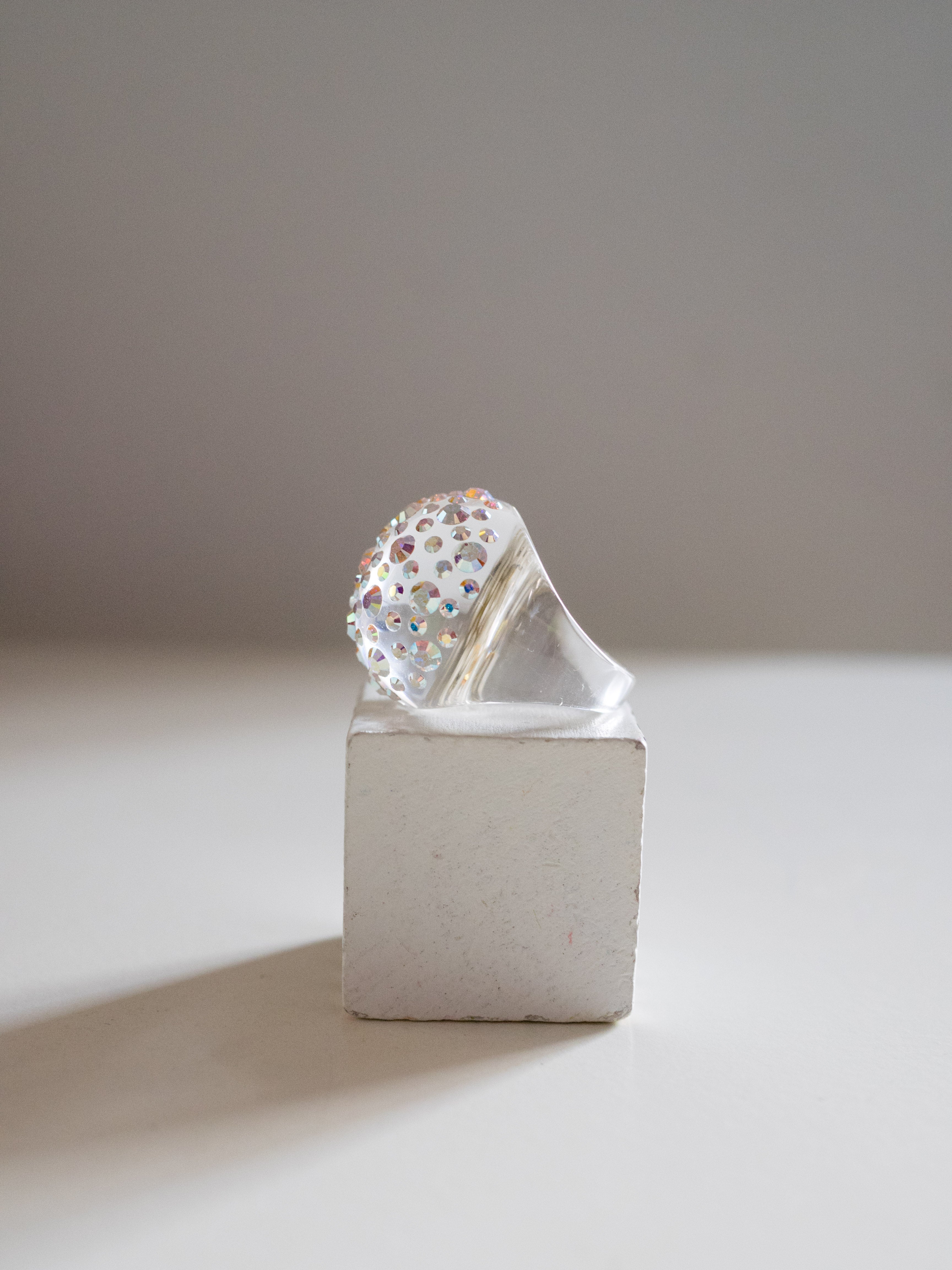 Iridescent Swarovski in Clear Acrylic - Big Dome