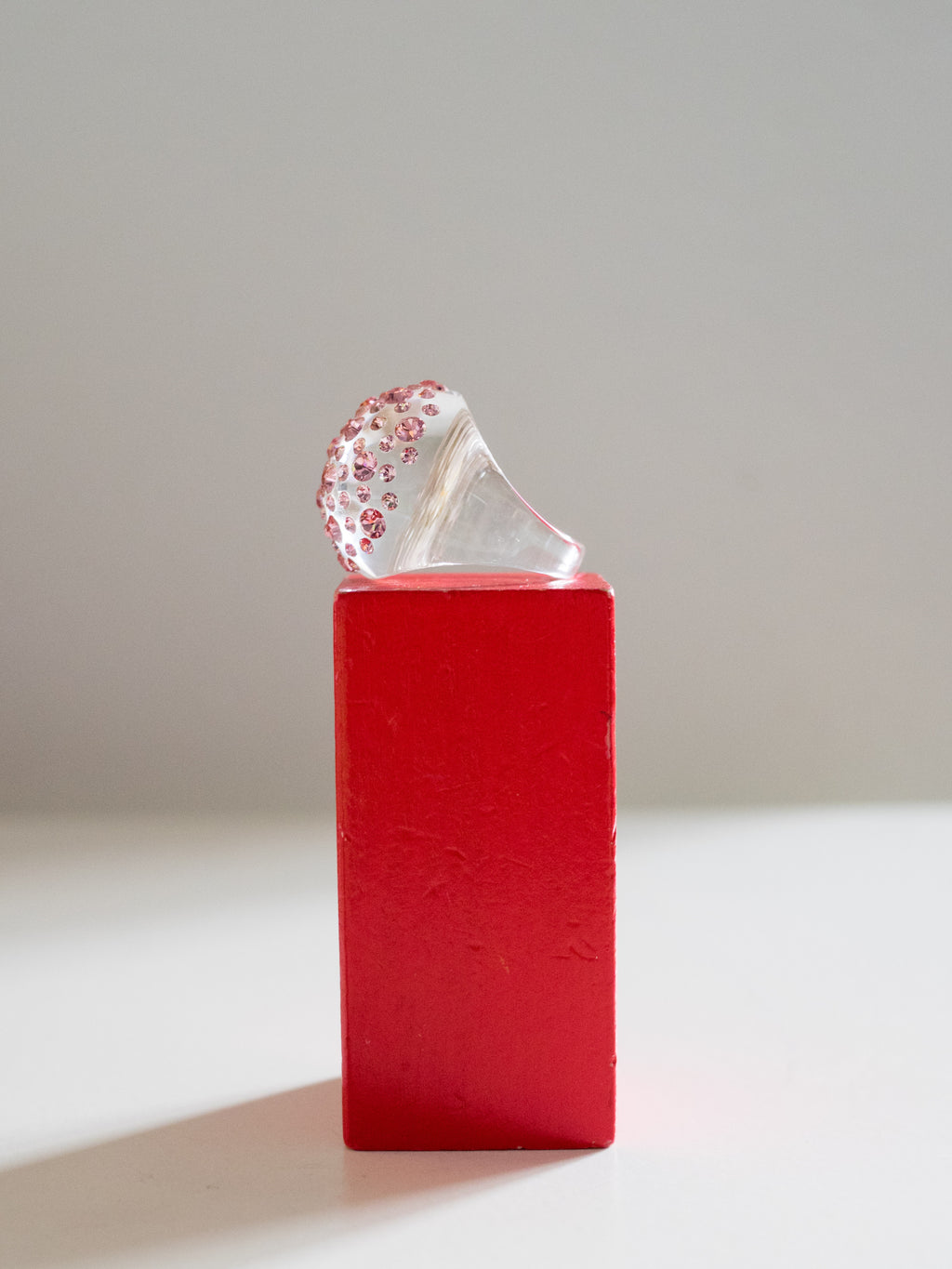 Pink Swarovski in Pink Acrylic - Big Dome