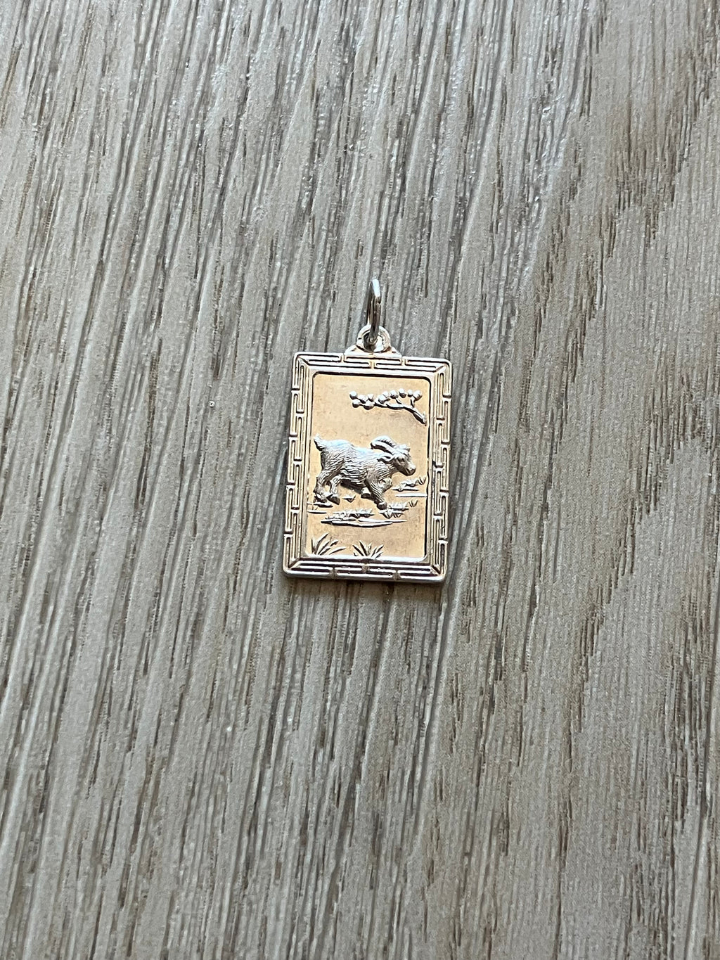 Year of the Goat Silver Stamp Pendant