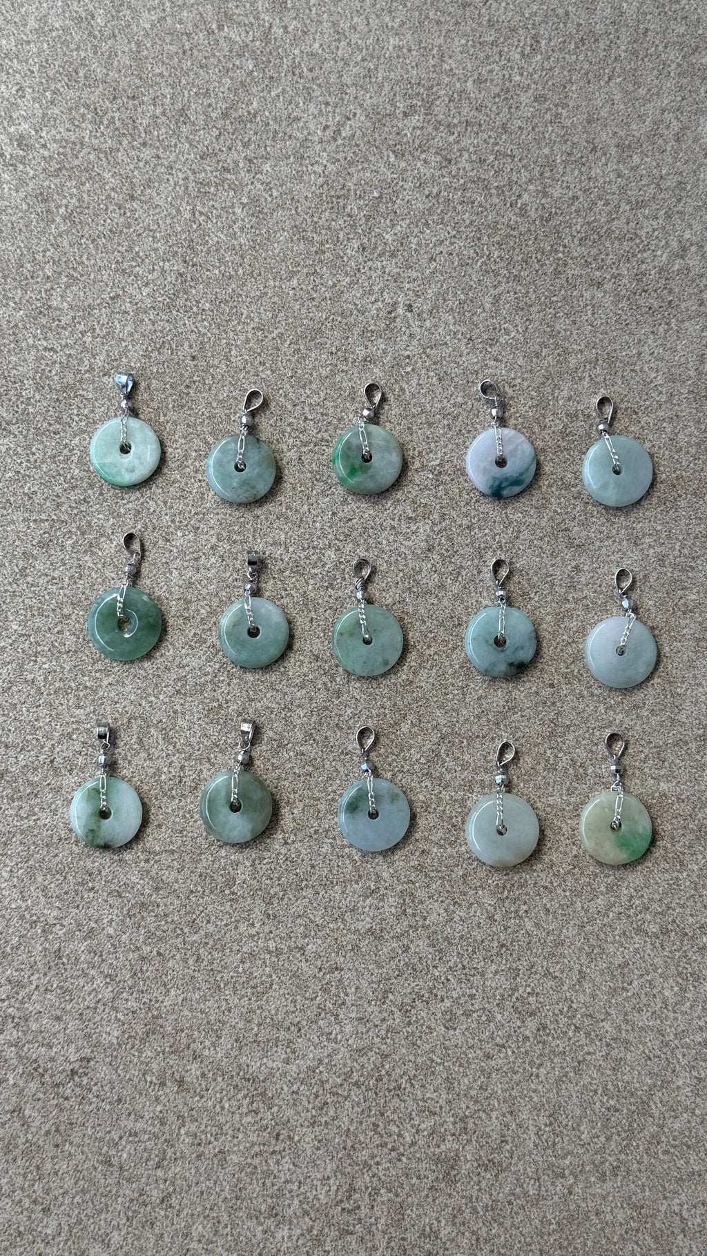 Wu Yong Ke Jade Donut Pendant - Assorted Colors Ver.