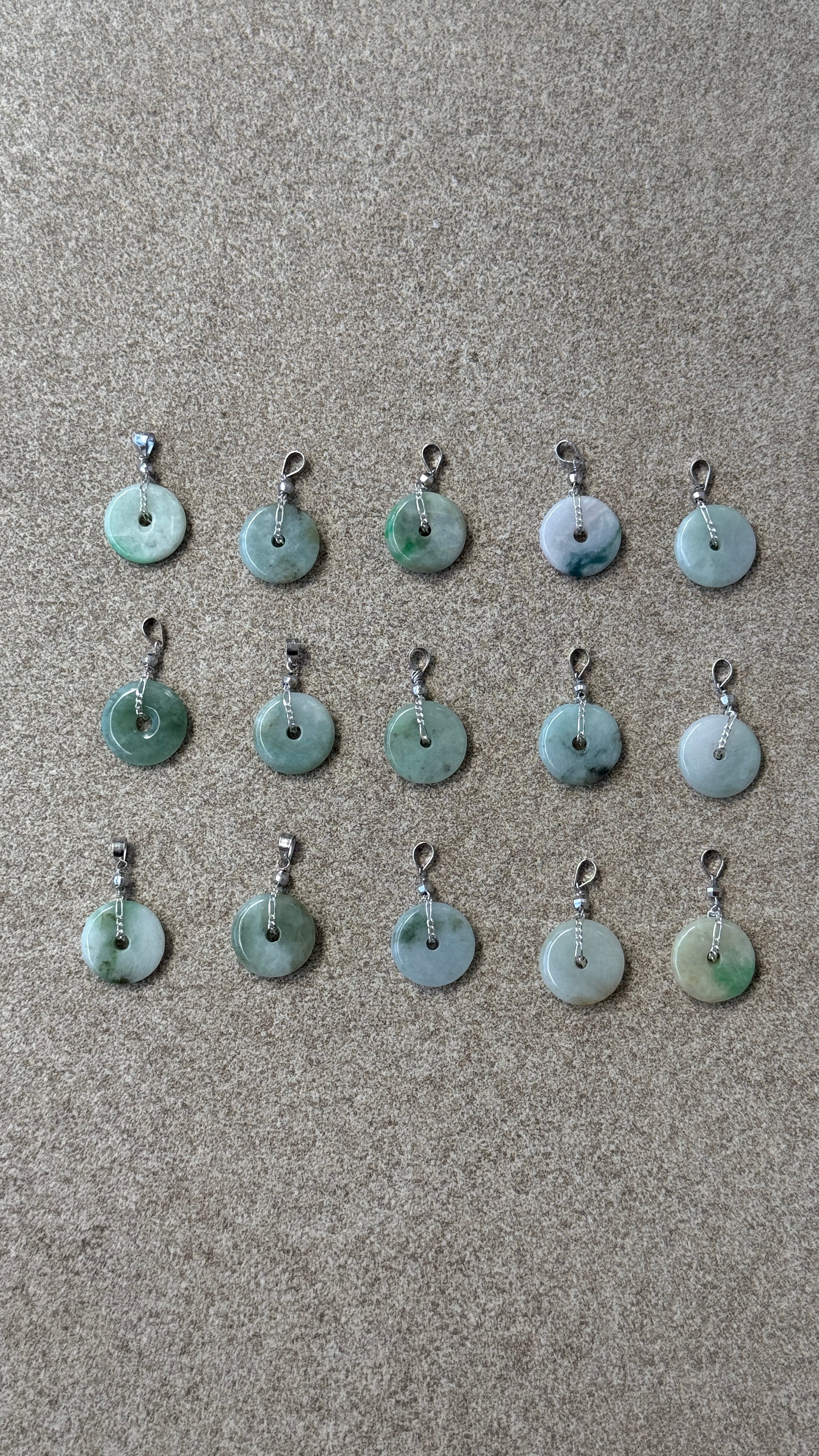 Wu Yong Ke Jade Donut Pendant - Assorted Colors Ver.