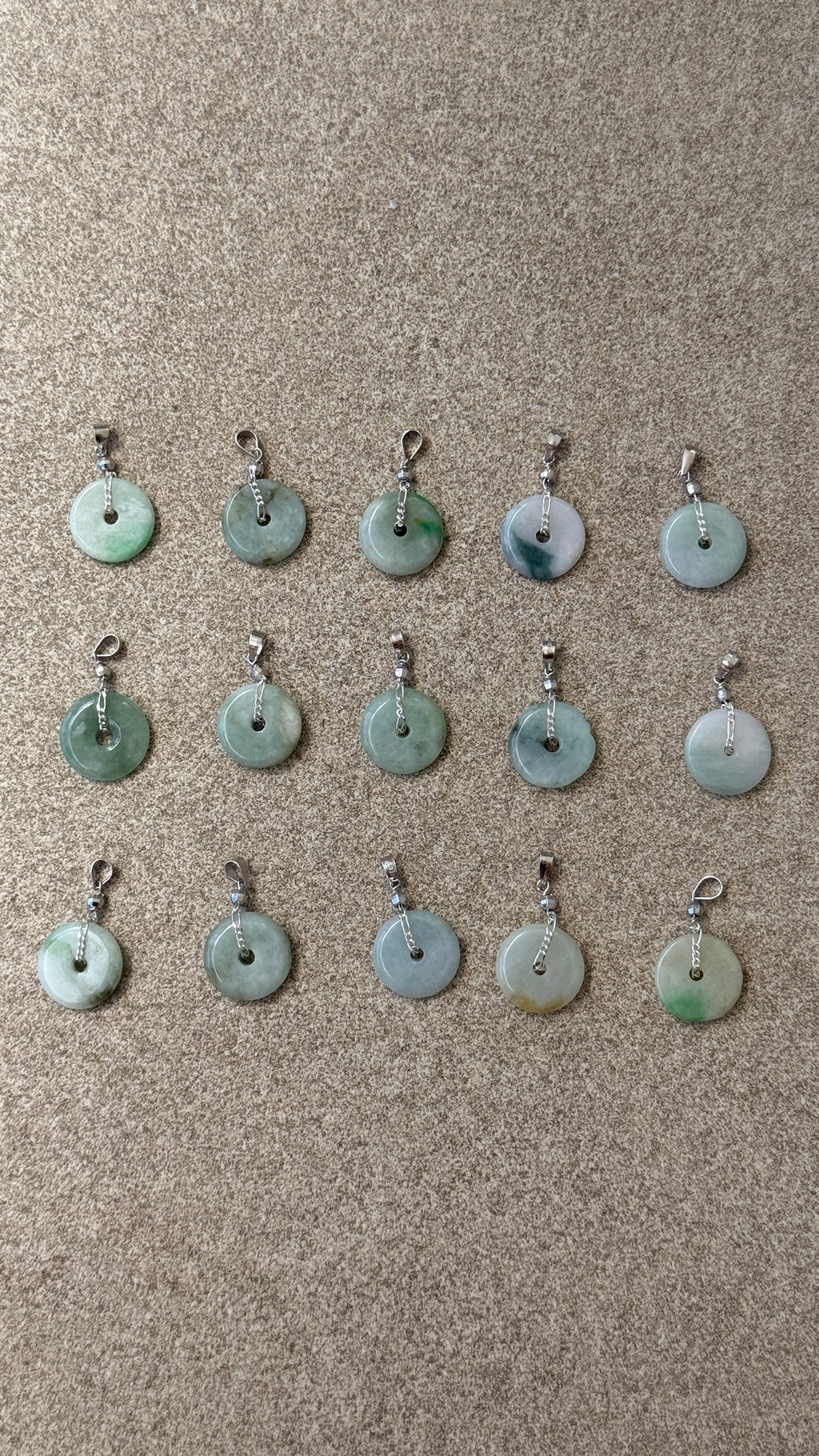 Wu Yong Ke Jade Donut Pendant - Assorted Colors Ver.