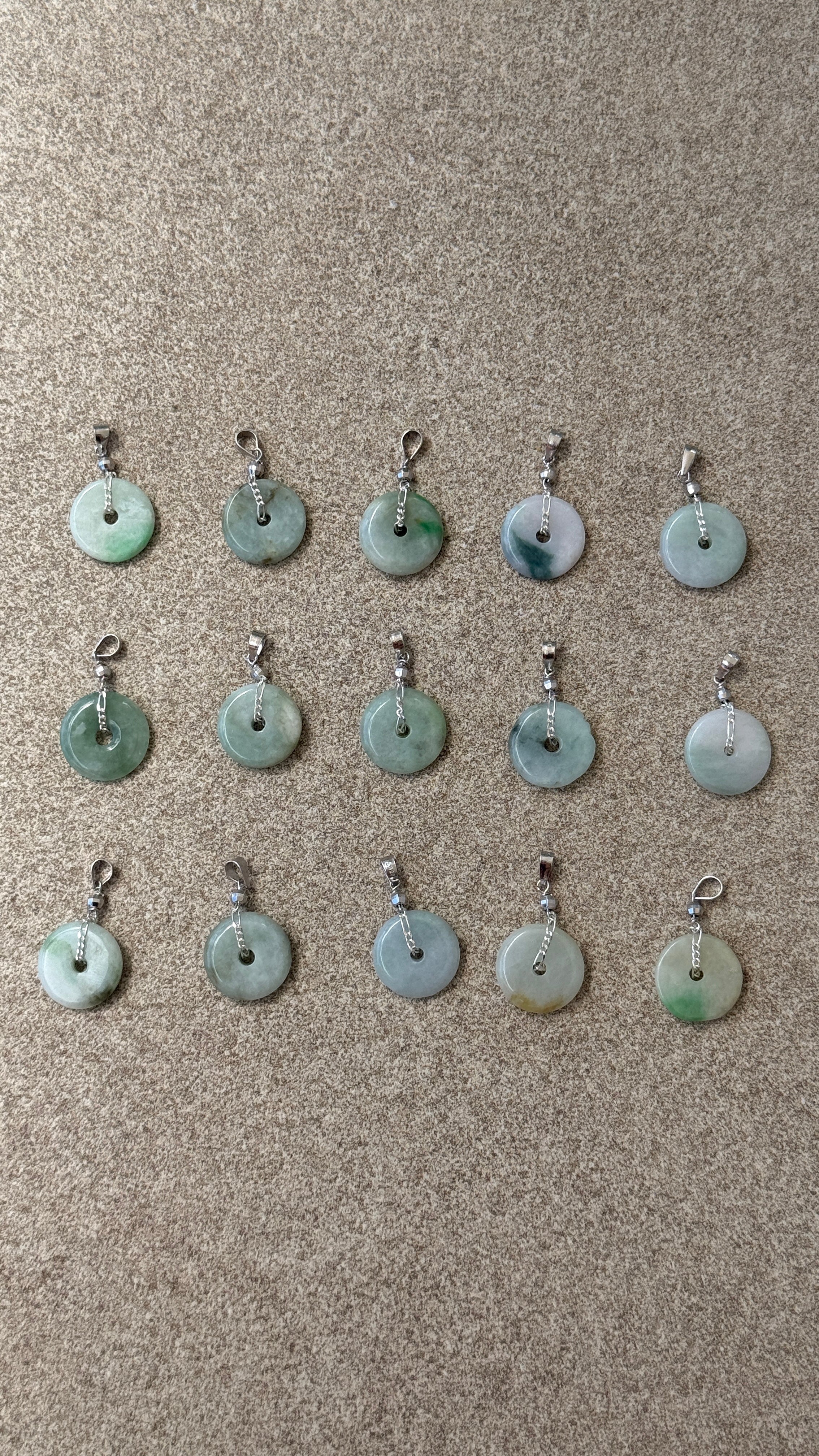 Wu Yong Ke Jade Donut Pendant - Assorted Colors Ver.