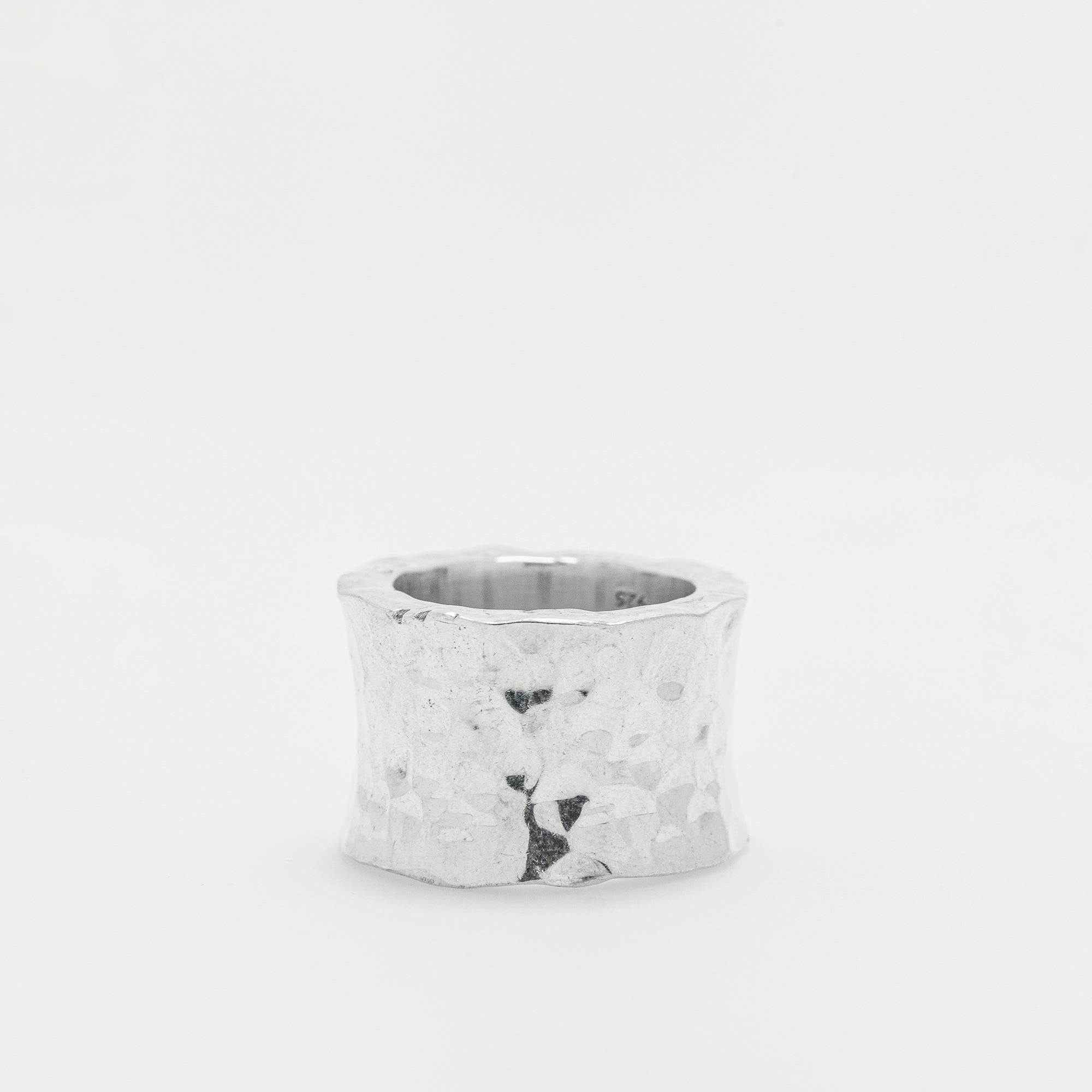 Thick Hammered Band Ring