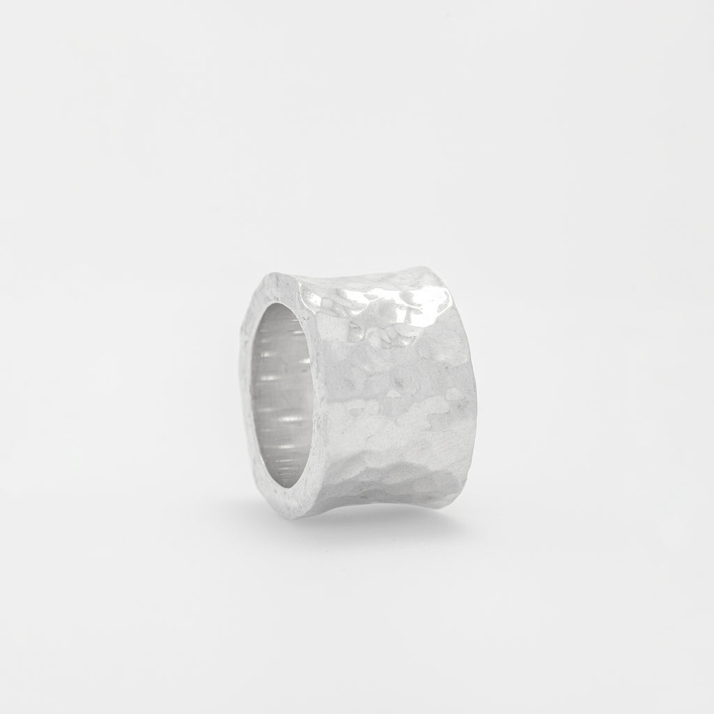 Thick Hammered Band Ring
