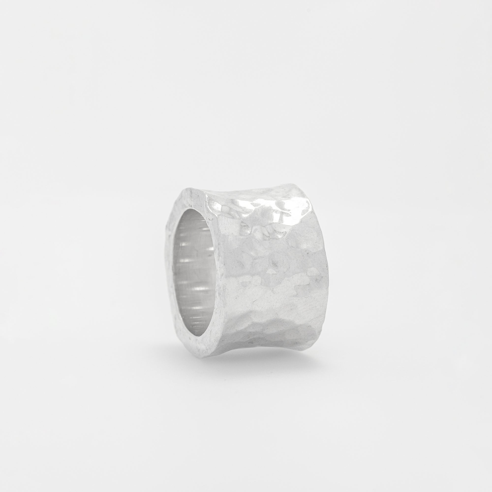 Thick Hammered Band Ring