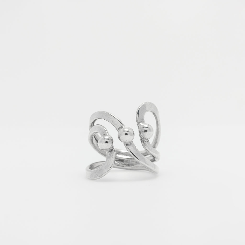 Triple Dot Swirl Ring