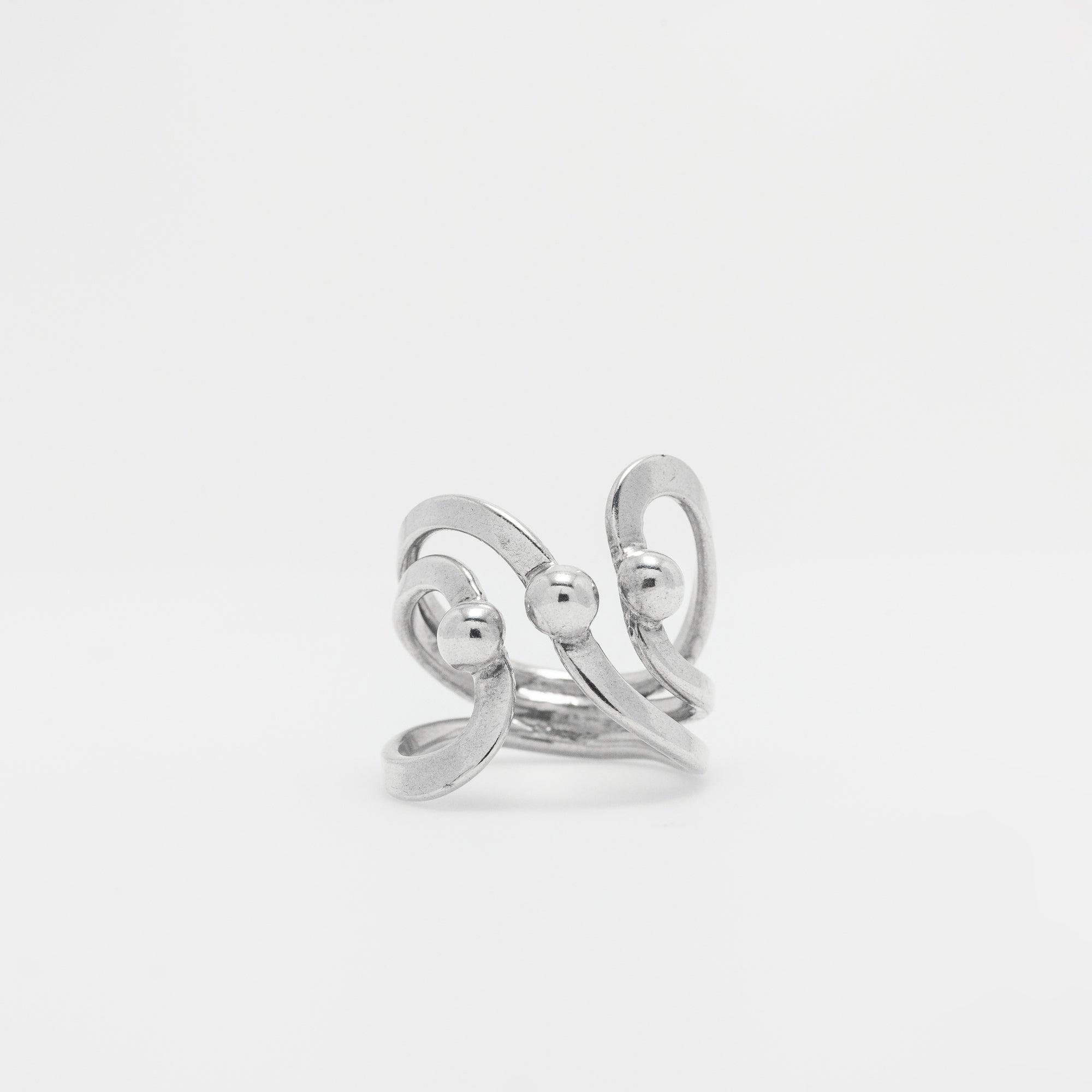 Triple Dot Swirl Ring