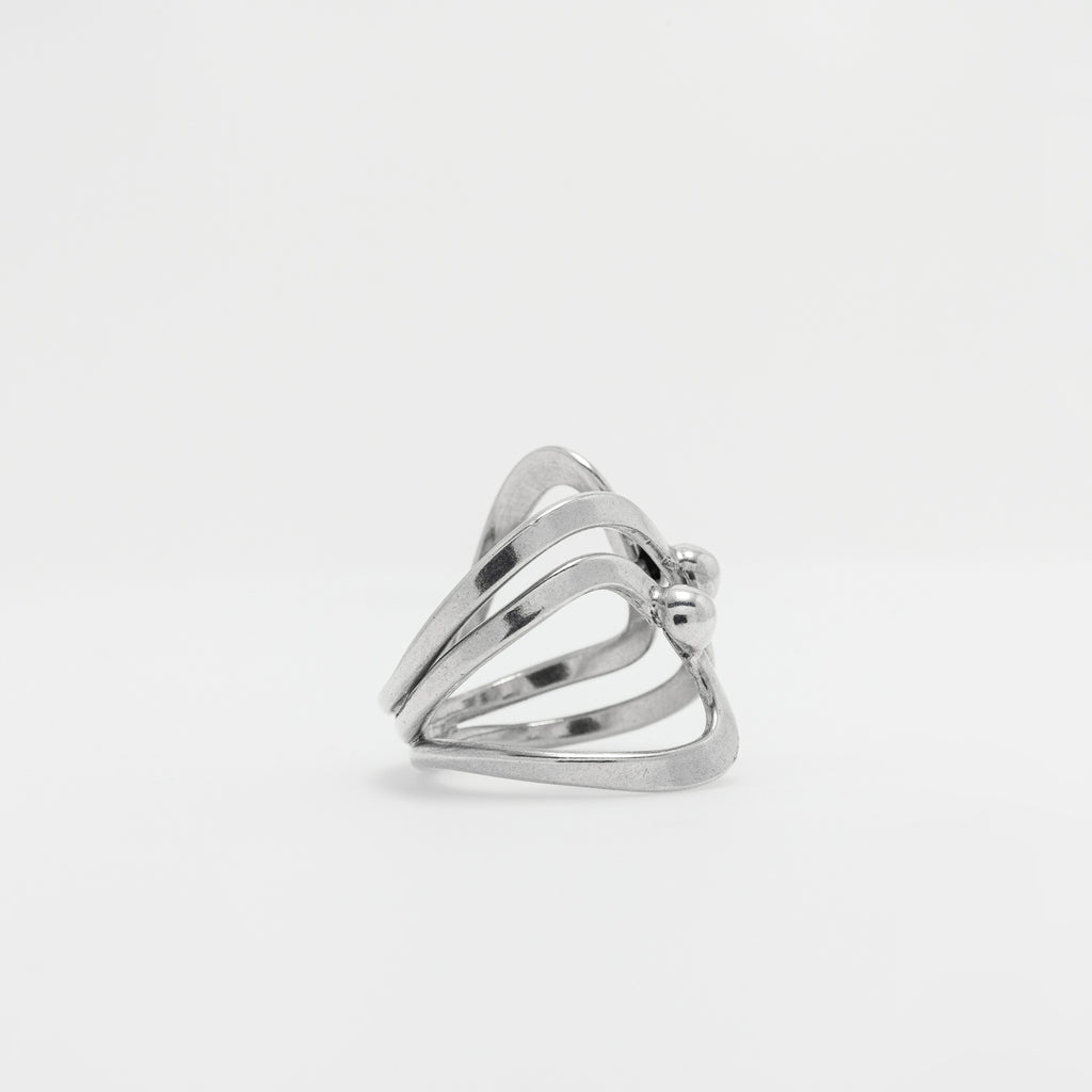 Triple Dot Swirl Ring