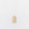 Year of the Dragon Gold Rectangle Pendant