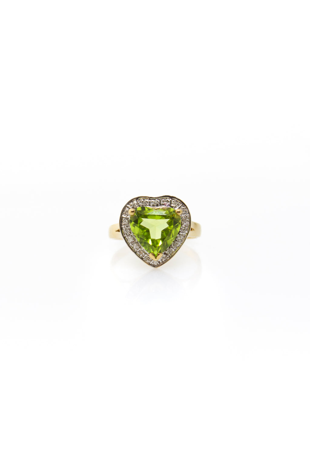 Mia Peridot Heart Ring [Size 7]