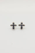 Asher Cross Sapphire Earrings