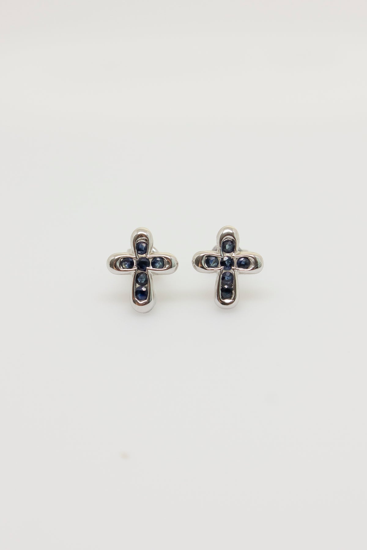 Asher Cross Sapphire Earrings