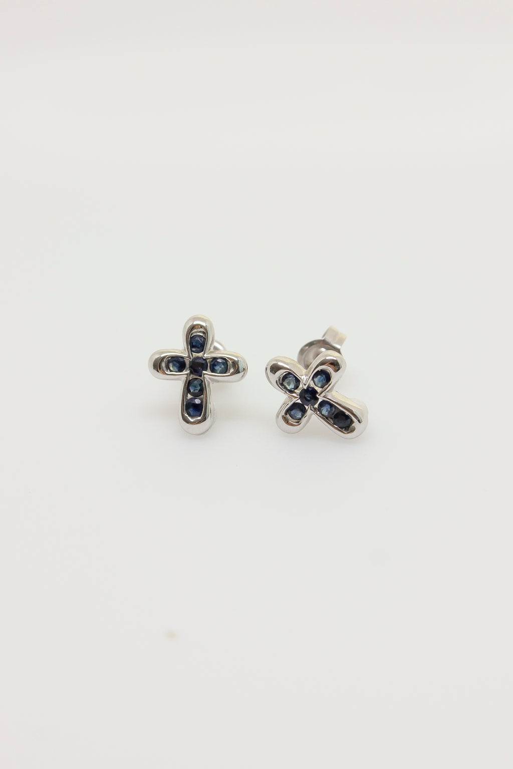 Asher Cross Sapphire Earrings