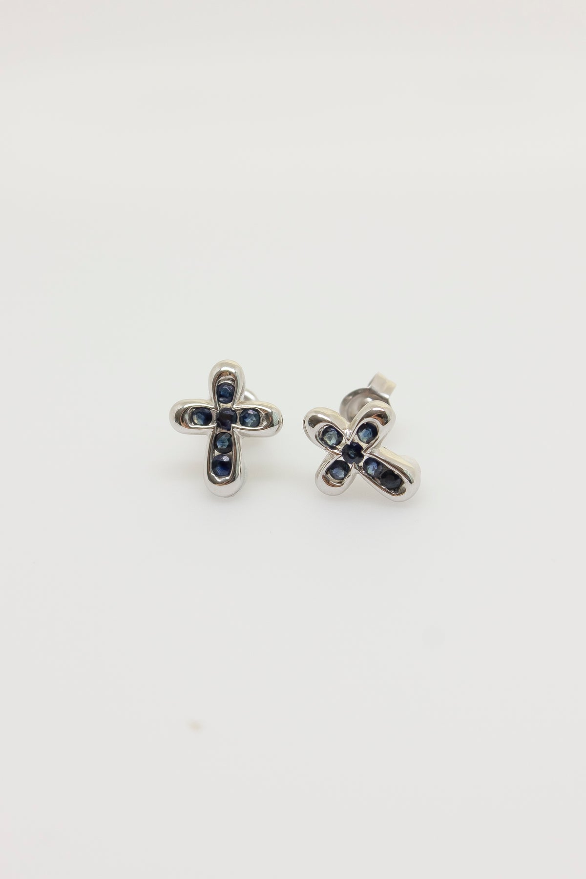 Asher Cross Sapphire Earrings