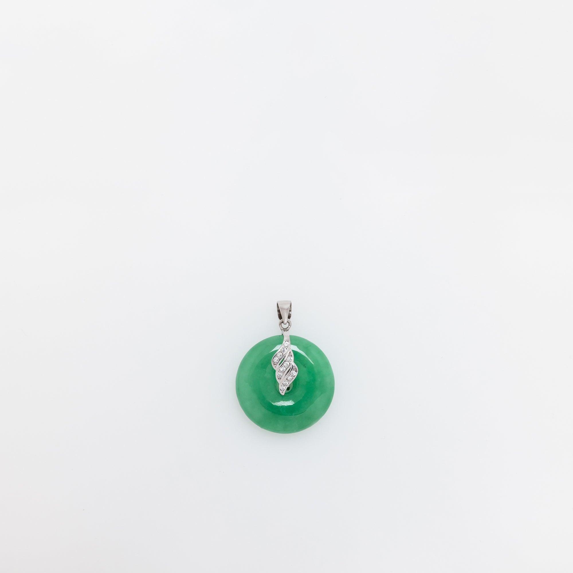 Swirl Jade Donut Pendant