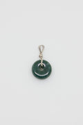 Midnight Emerald Jade Donut Pendant
