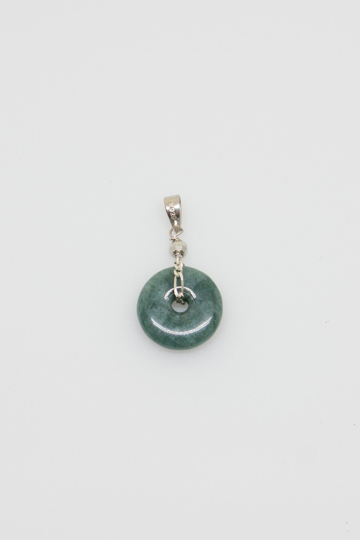 Mugwort Swirl Jade Donut Pendant