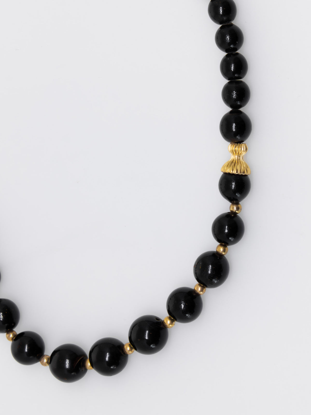 Black Coral Gold Gourd Necklace