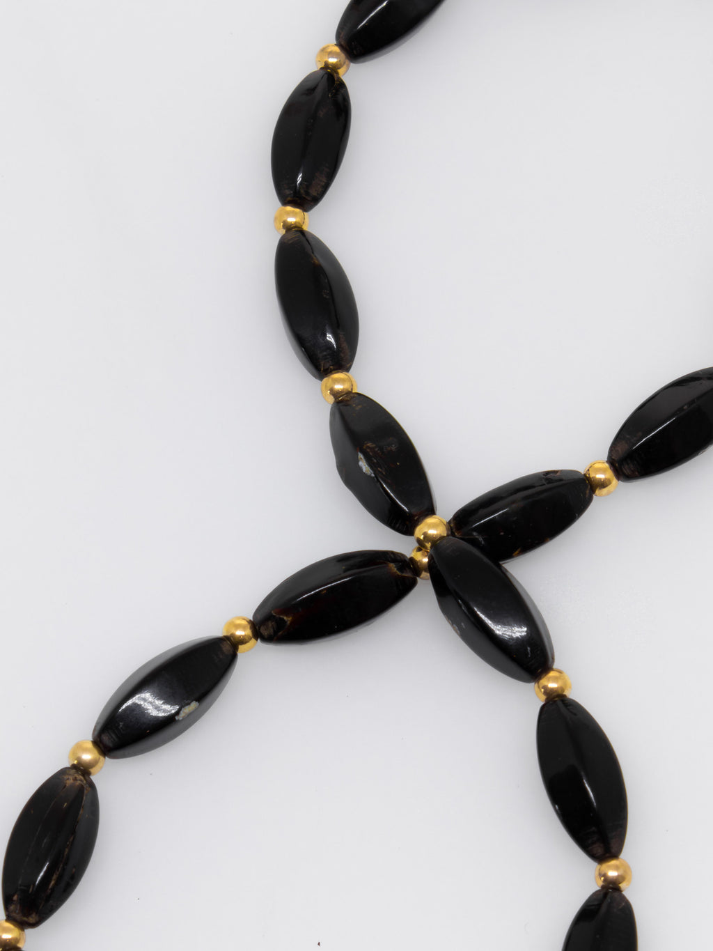 Black Coral Large Seed Necklace