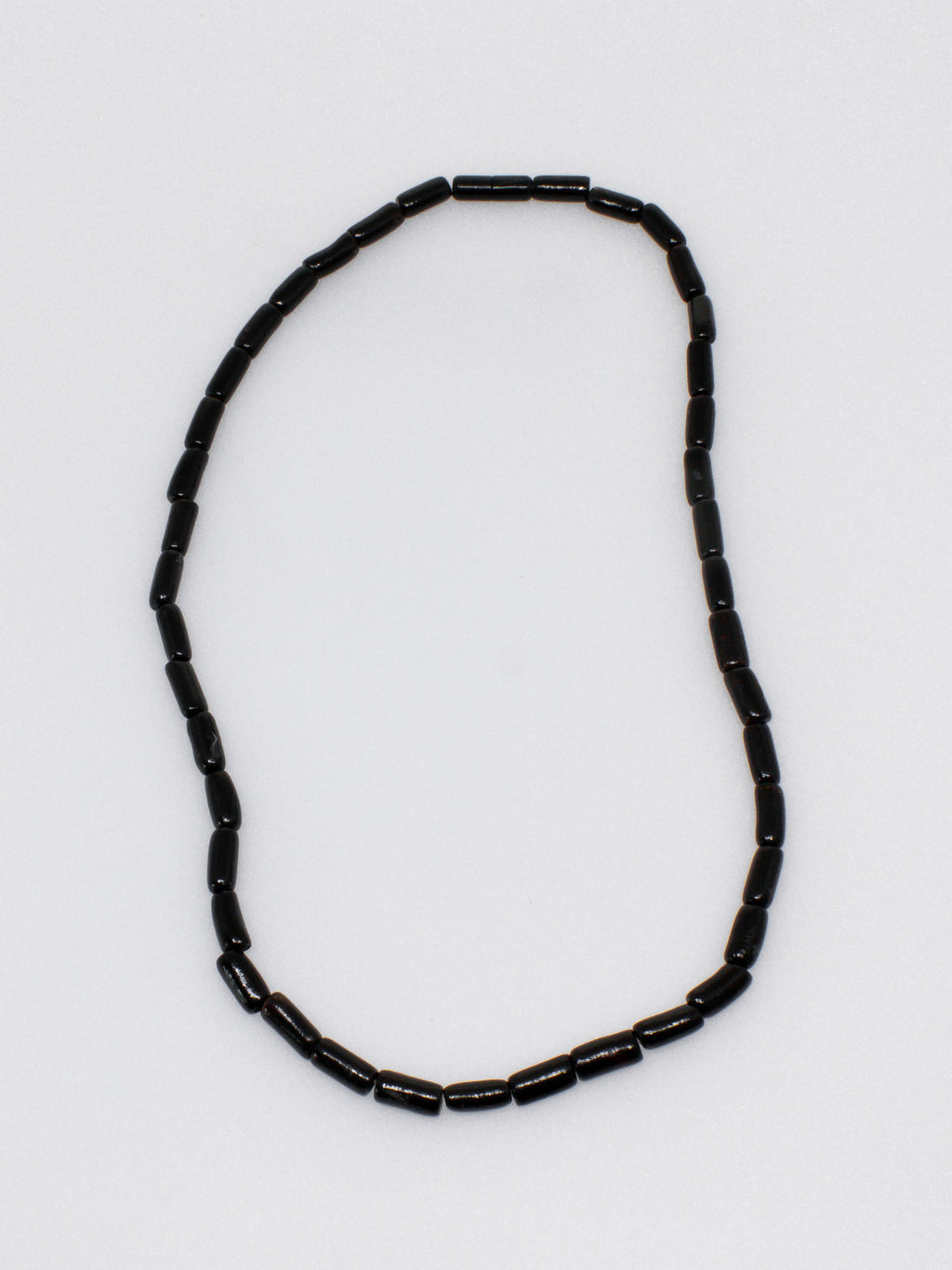 Black Coral Cylinders Necklace