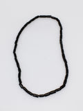 Black Coral Cylinders Necklace
