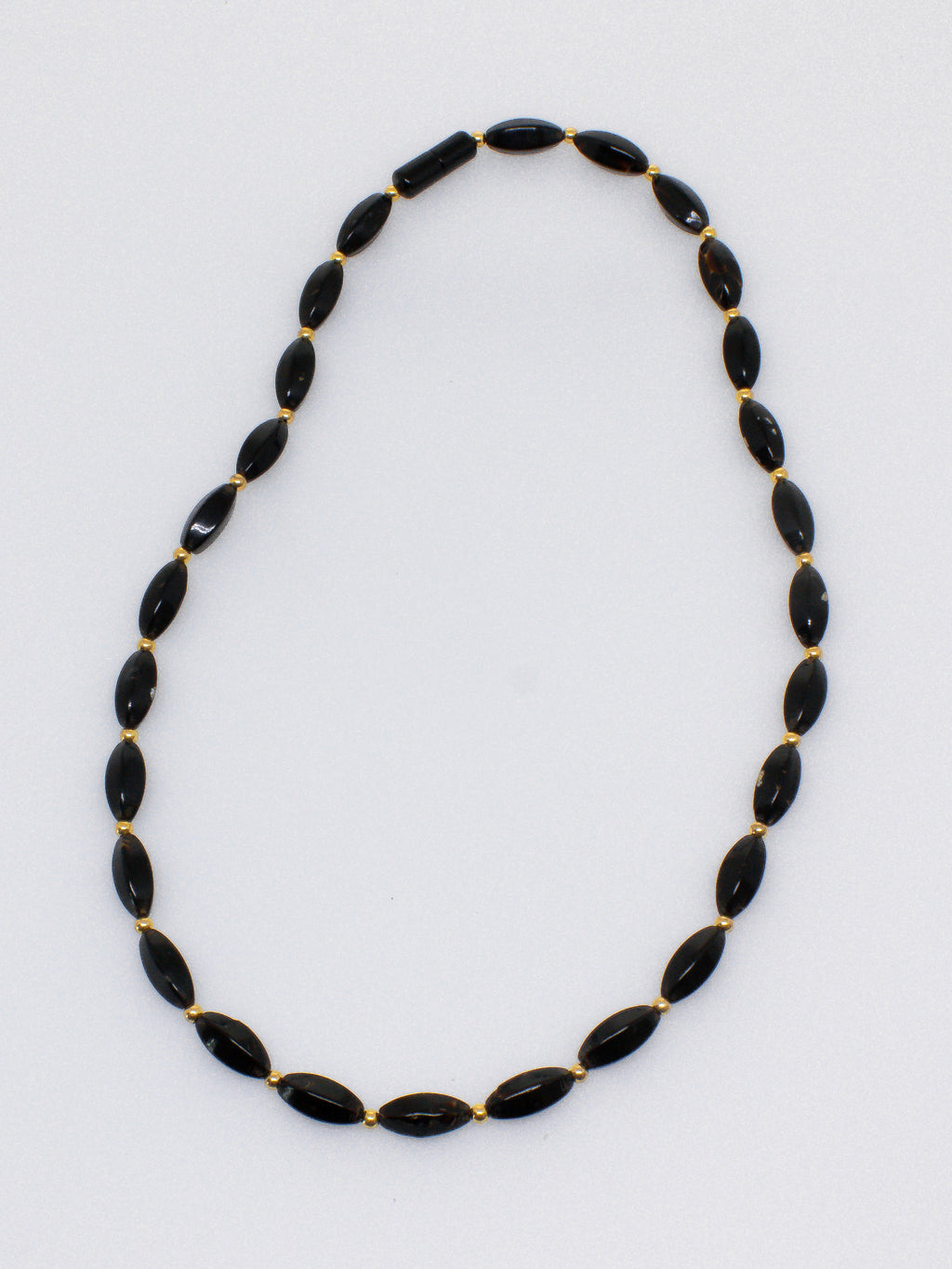 Black Coral Large Seed Necklace