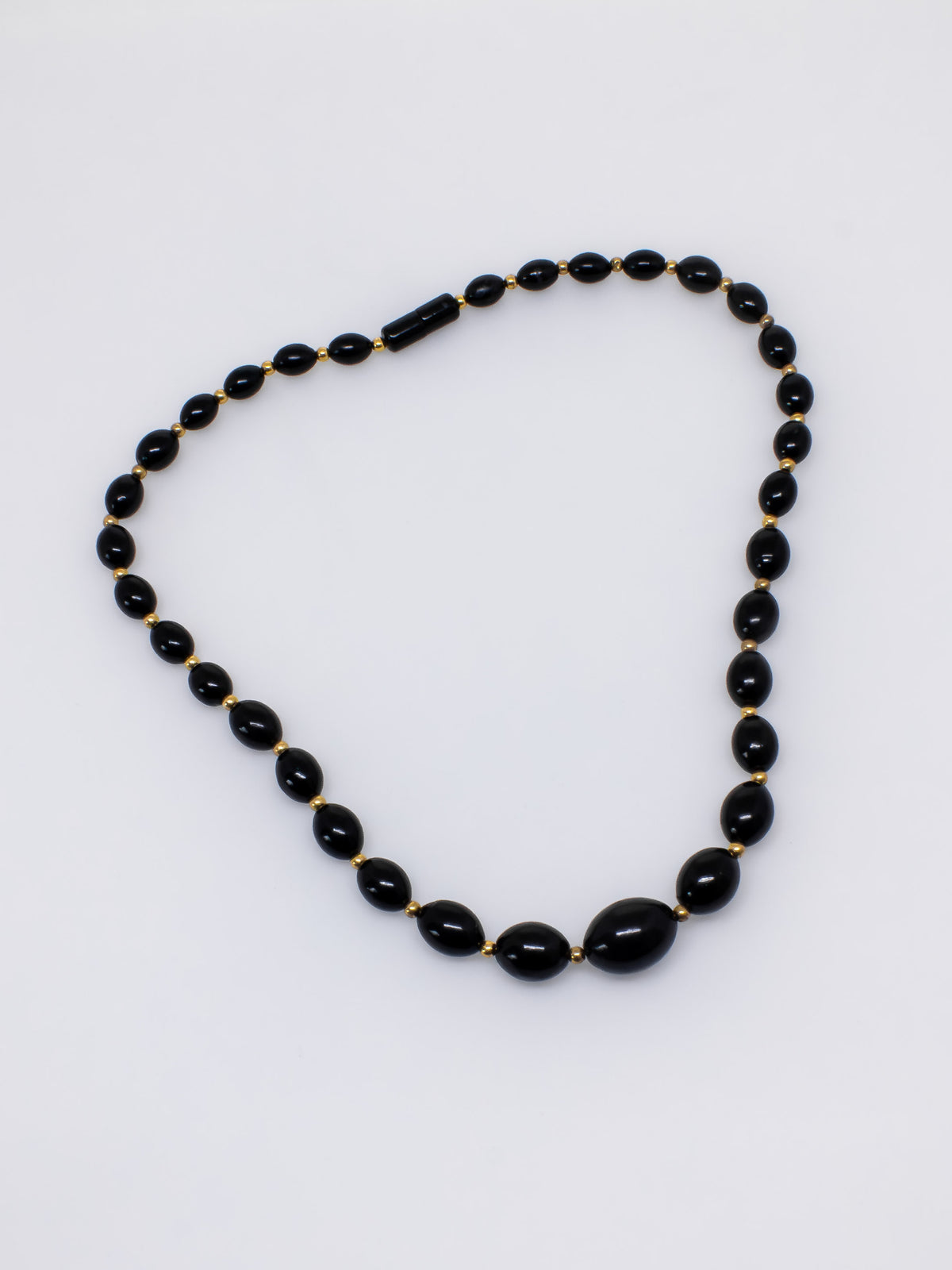 Black Coral Ellipsoid Gradient Necklace