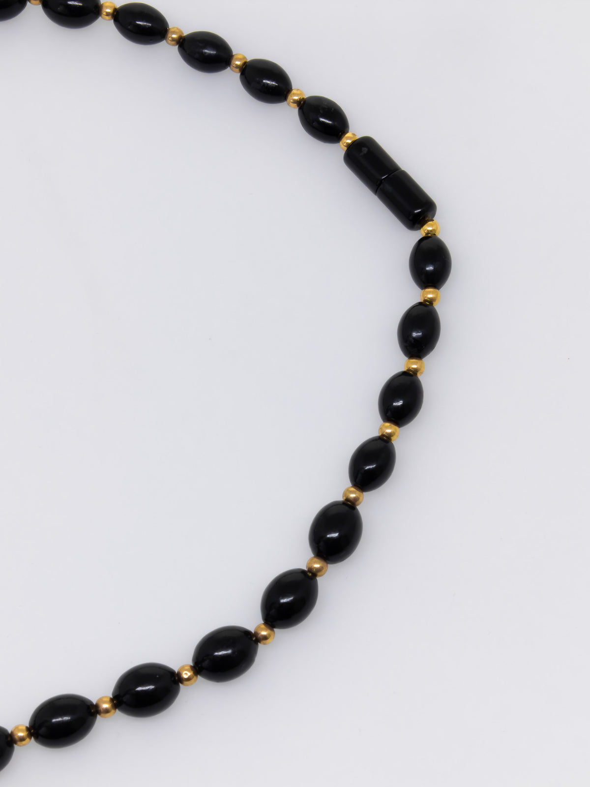 Black Coral Ellipsoid Gradient Necklace