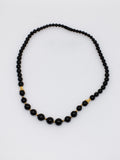 Black Coral Gold Gourd Necklace