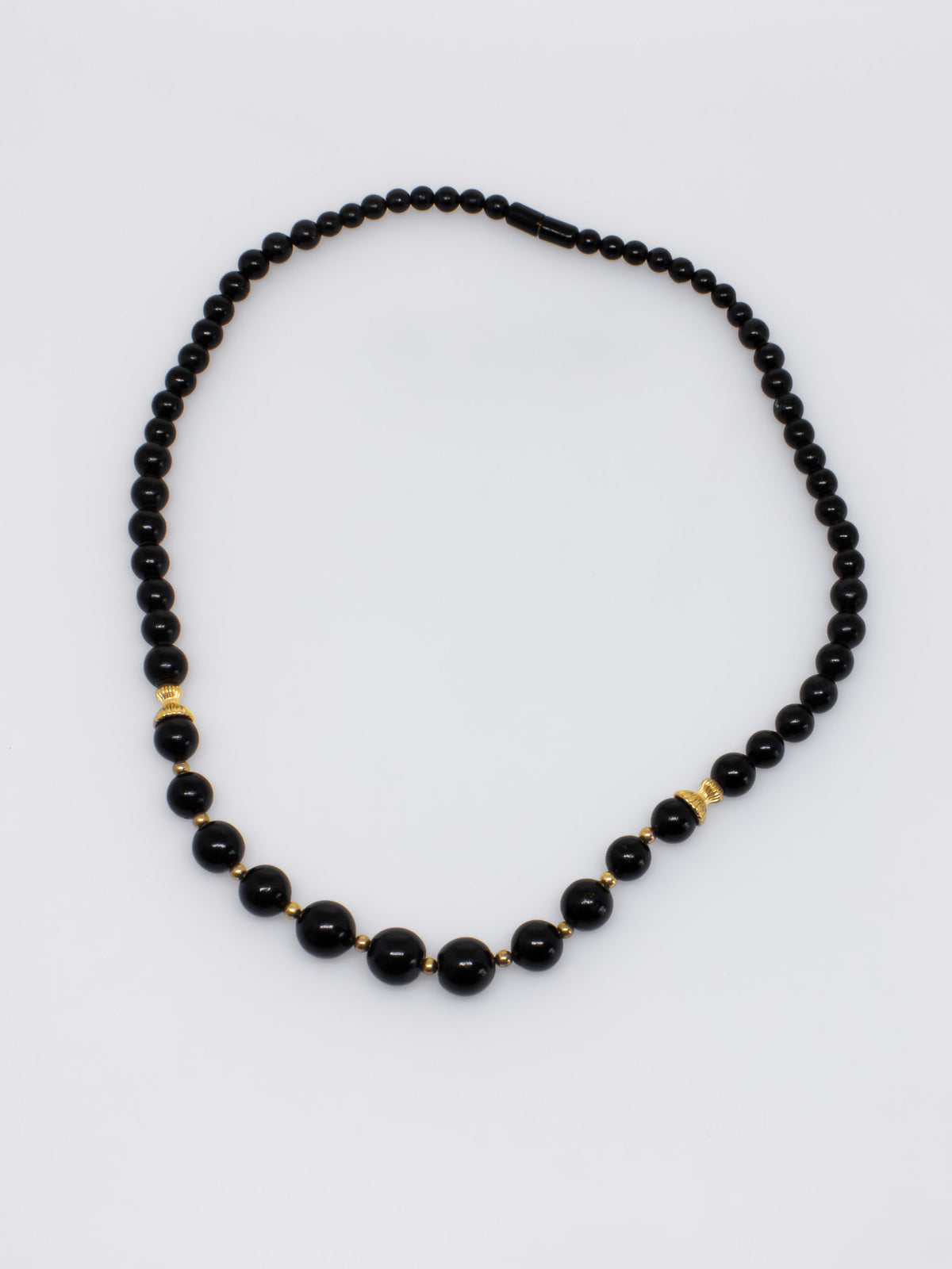 Black Coral Gold Gourd Necklace