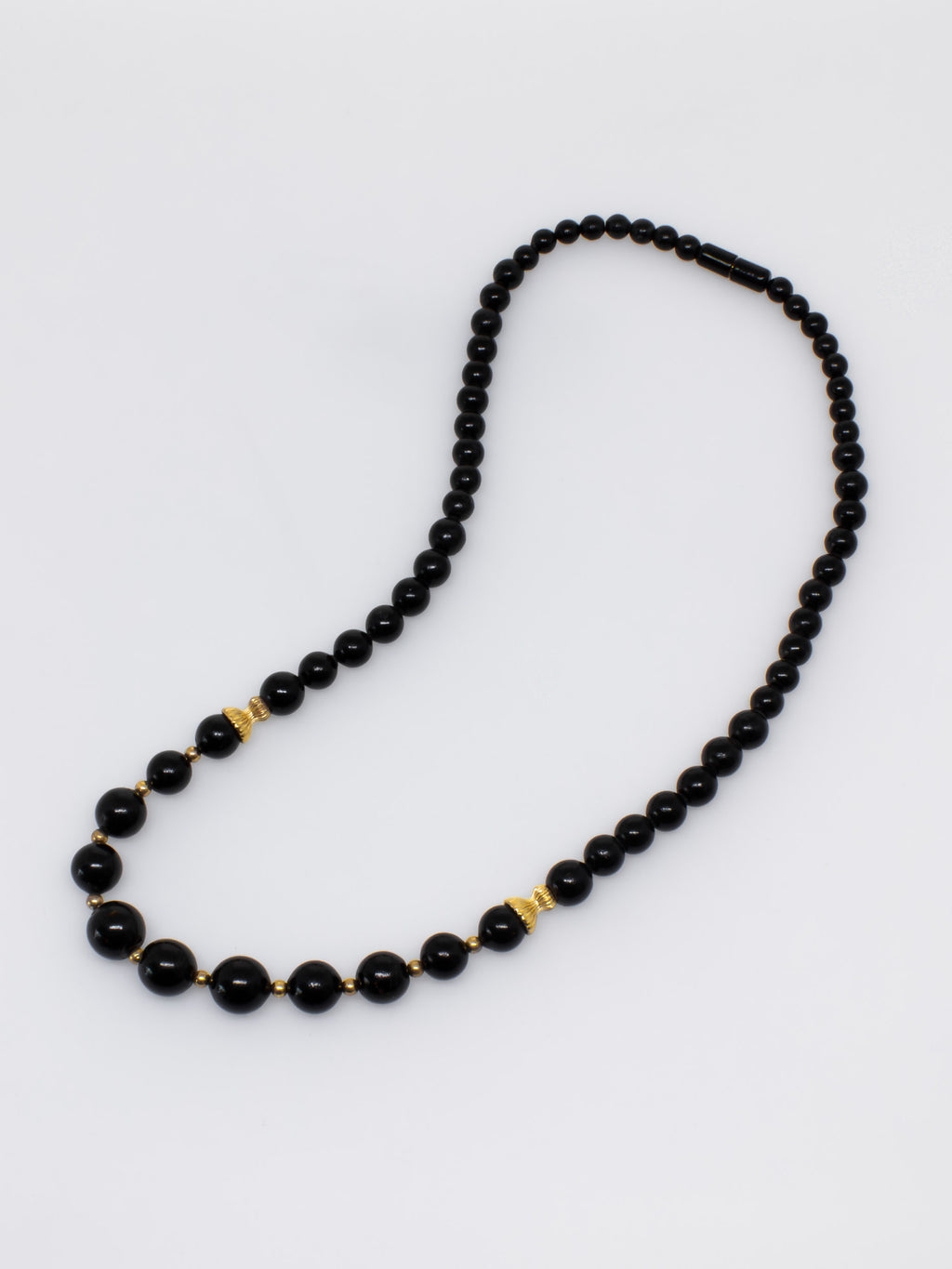 Black Coral Gold Gourd Necklace
