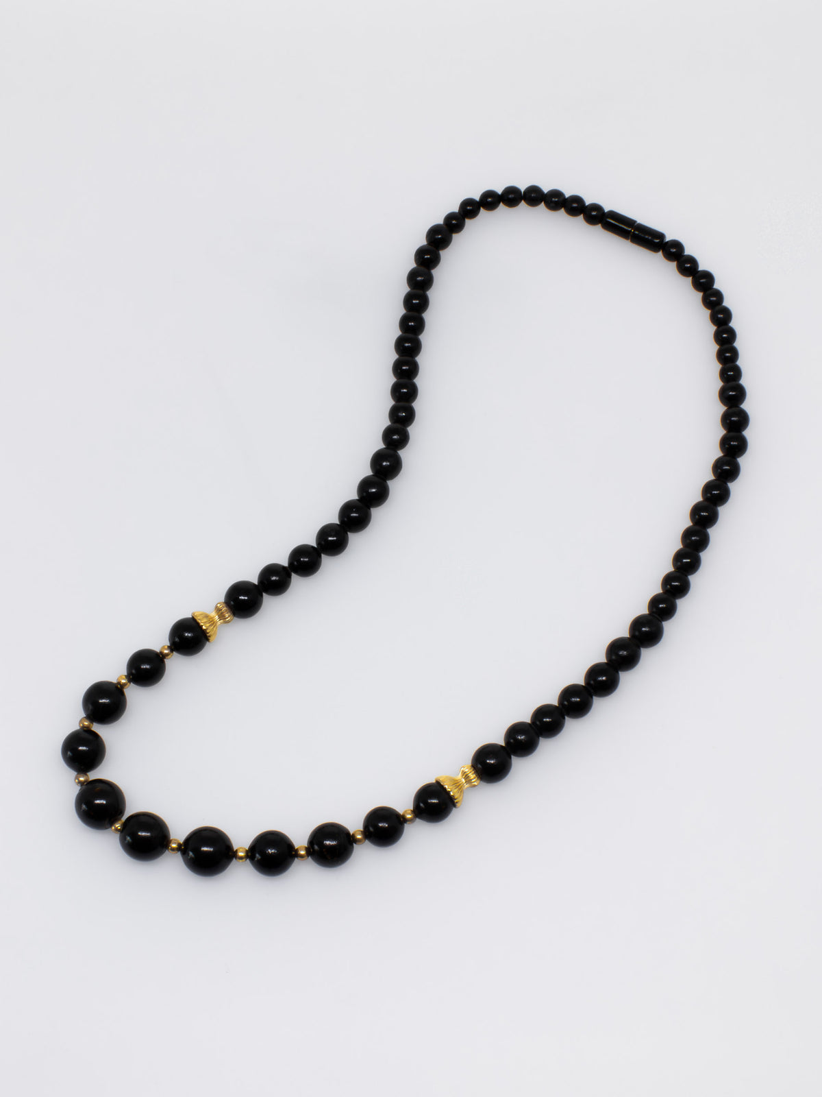 Black Coral Gold Gourd Necklace