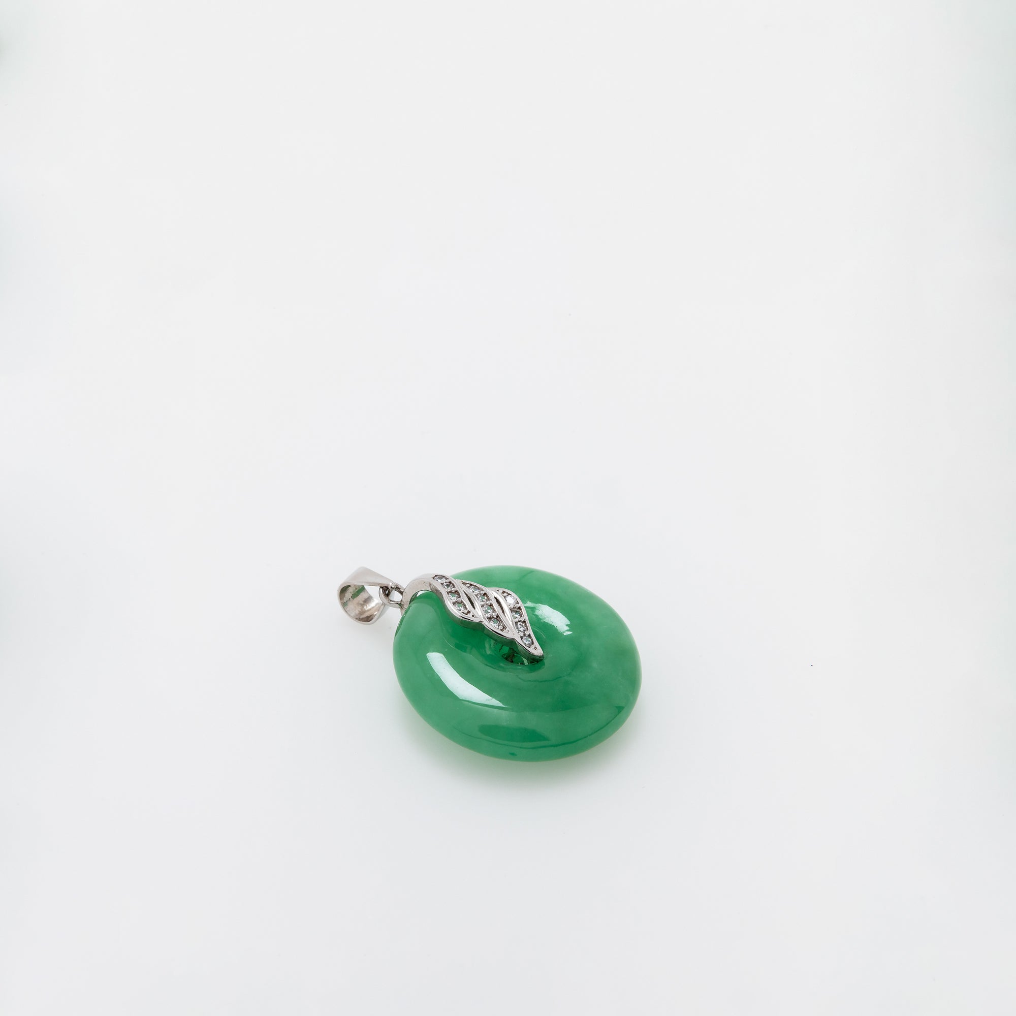 Swirl Jade Donut Pendant