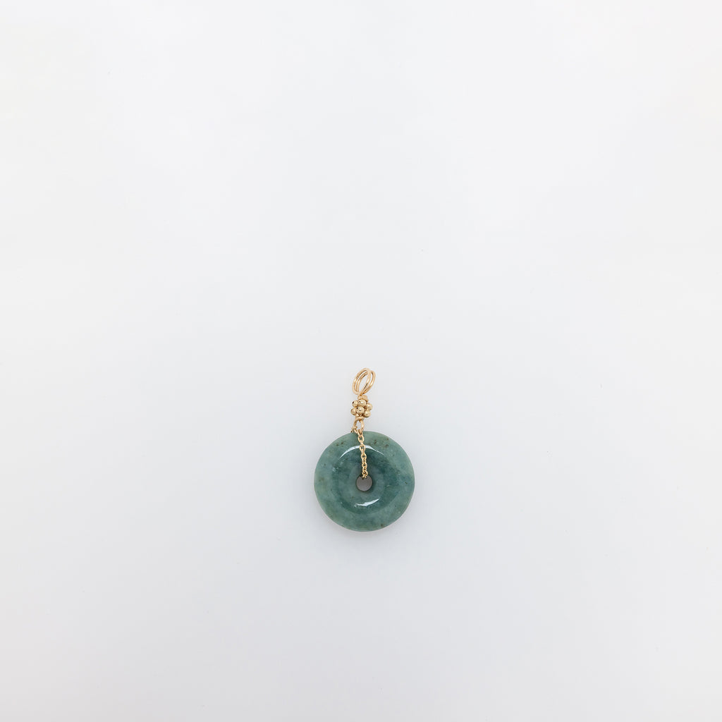 Dotted Jade Donut Pendant