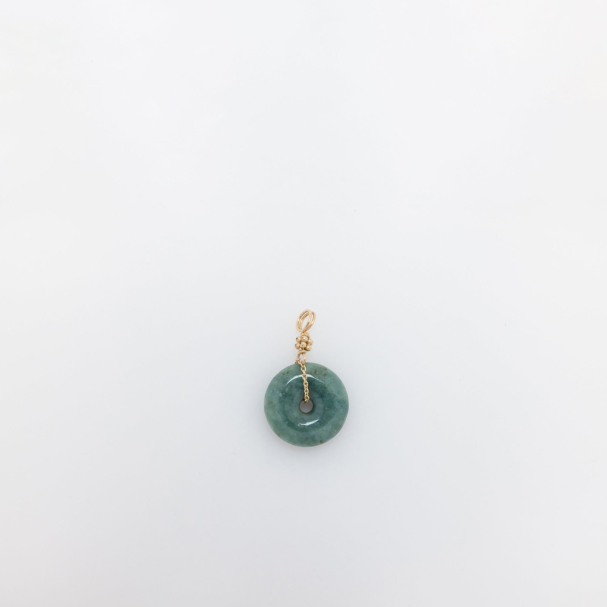 Dotted Jade Donut Pendant