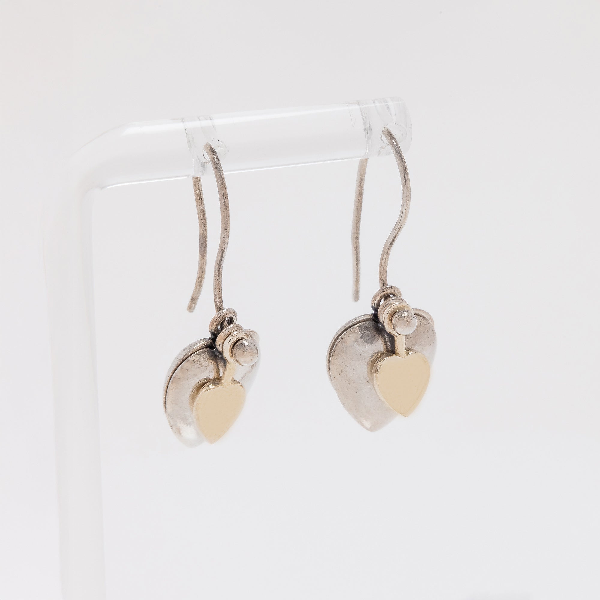 Duo Dangle Heart Earrings